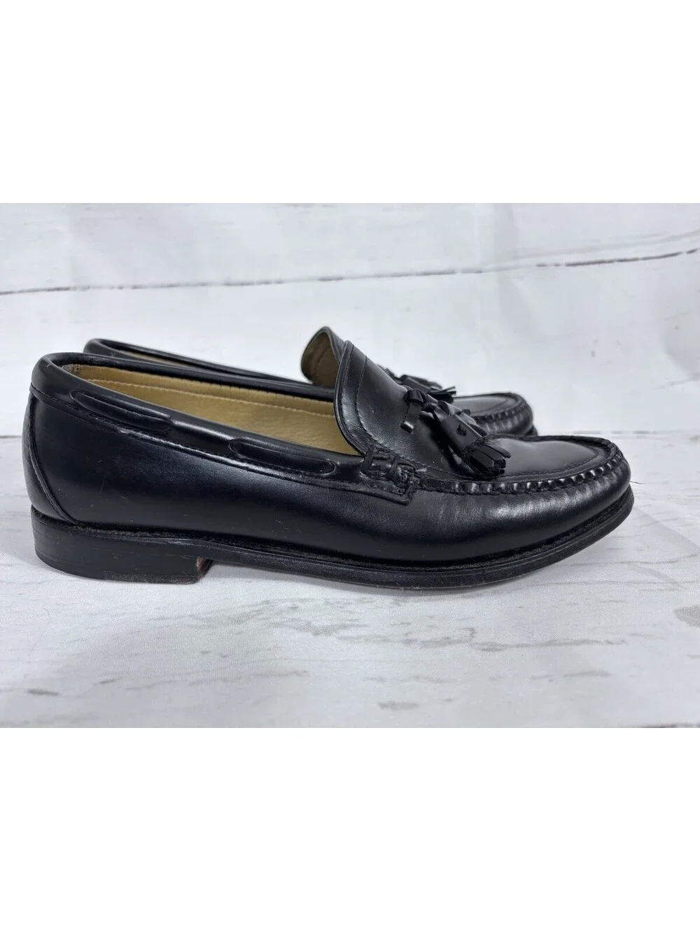 Sebago Black Leather Tassel Loafers Men’s Shoes 9.5 E Wide US 9.5 EU 43 UK 9